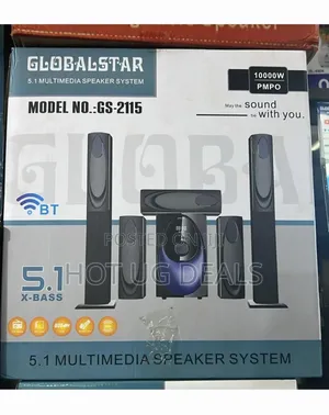 Globalstar Gs-2115 5.1 Multimedia Speaker System With Bluetooth,Fm