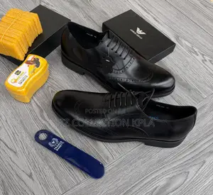 Franco Pure Leather Black Oxford Shoe