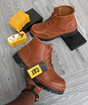 Cat Pure Leather Brown Casual Boot