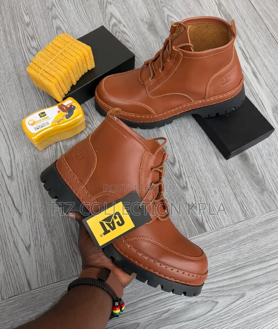 Cat Pure Leather Brown Casual Boot