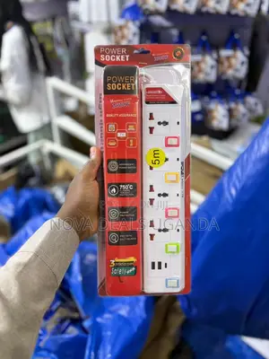 5 Way Power Socket Extension 2500w Heavy Duty Multi Plug Board