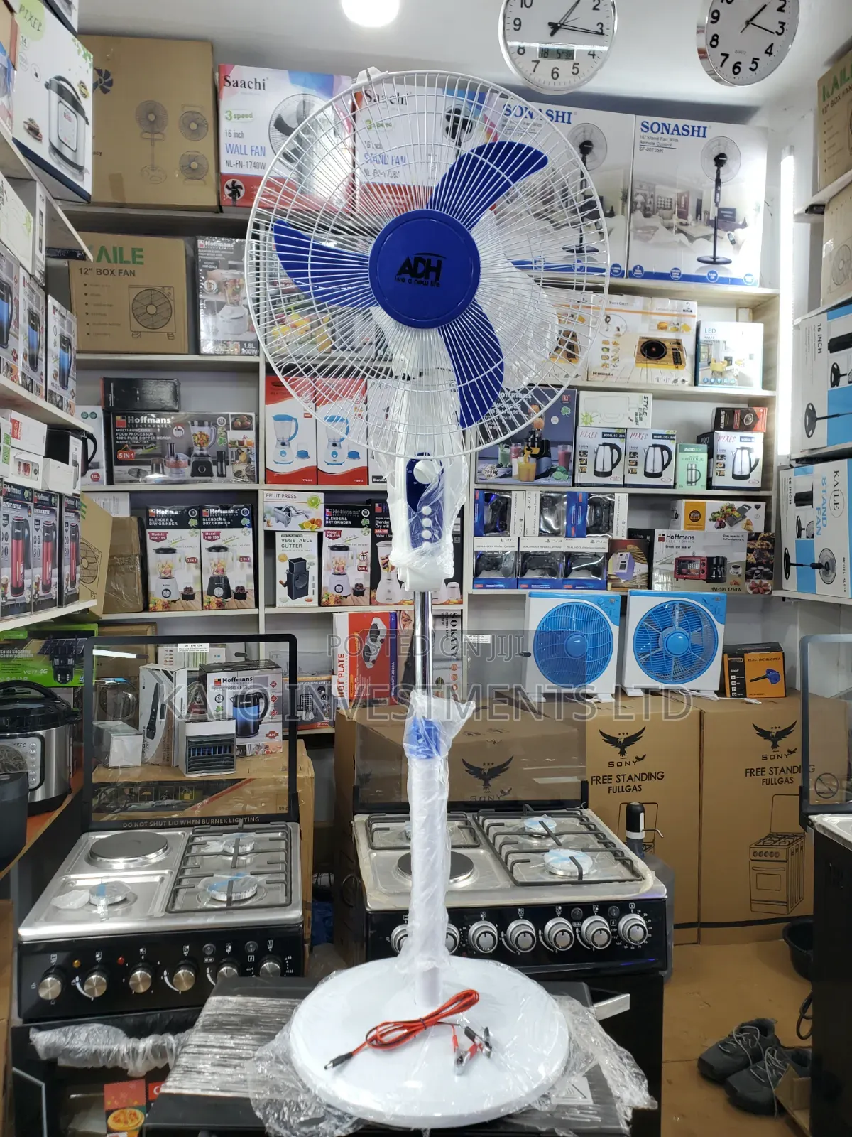Adh Solar Stand Fan 16 Inch