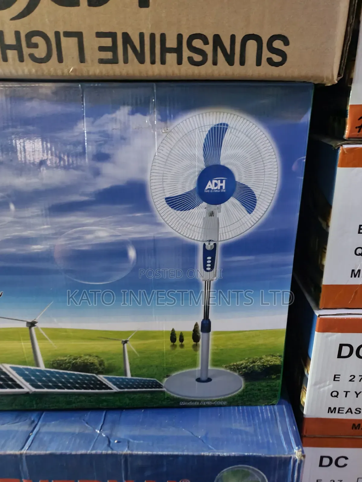 Adh Solar Stand Fan 16 Inch