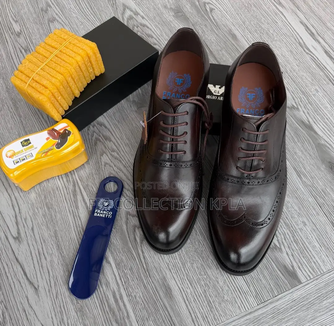 Franco Pure Leather Brown Oxford Shoe