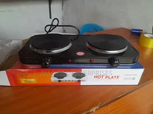 Double Solid Hotplate - Black