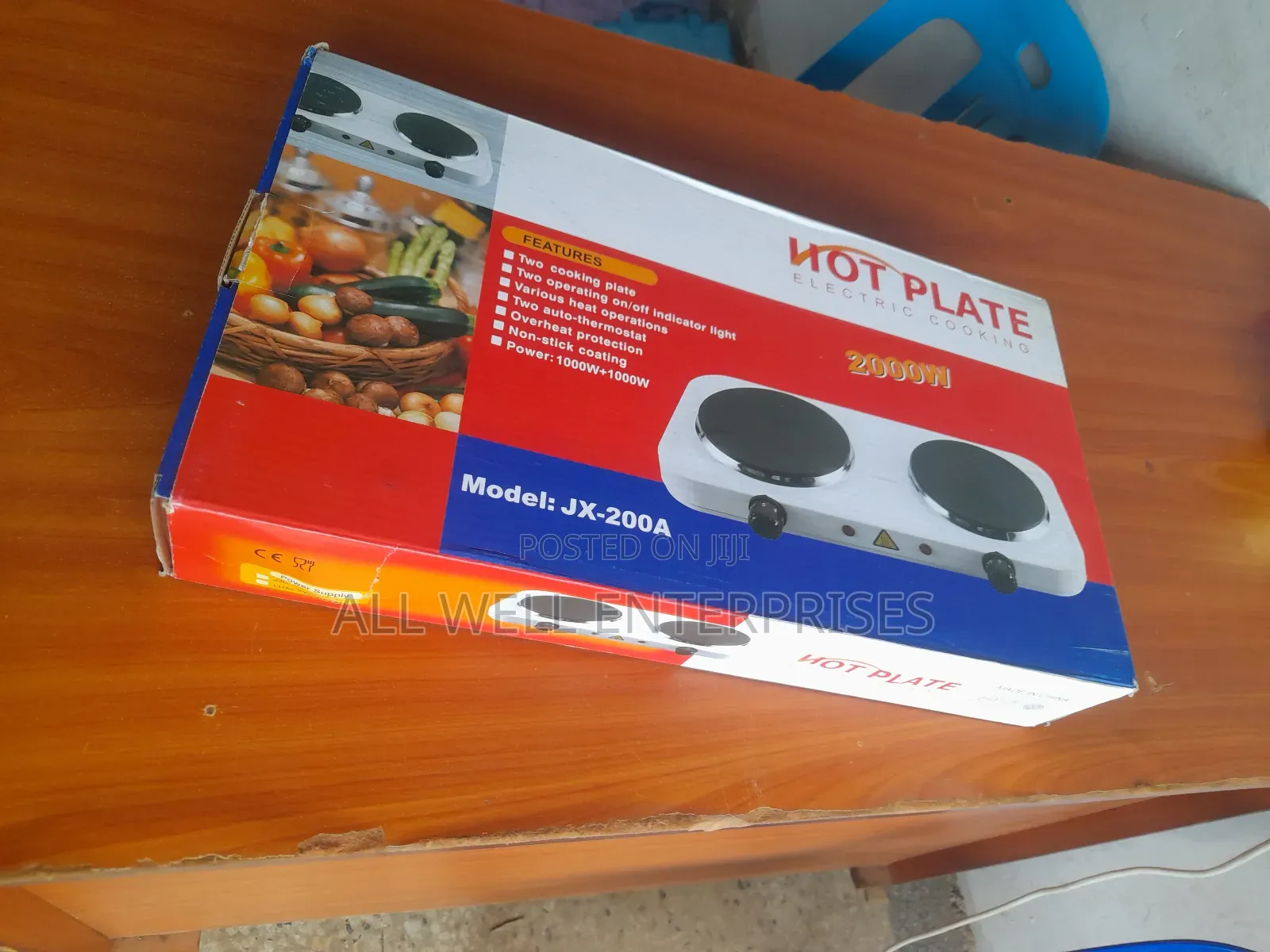 Double Solid Hotplate - Black