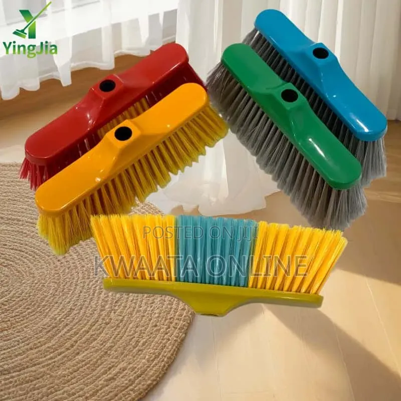 Broom for Indoor Outdoor Lightweight, Long Handle for Tile, Floors