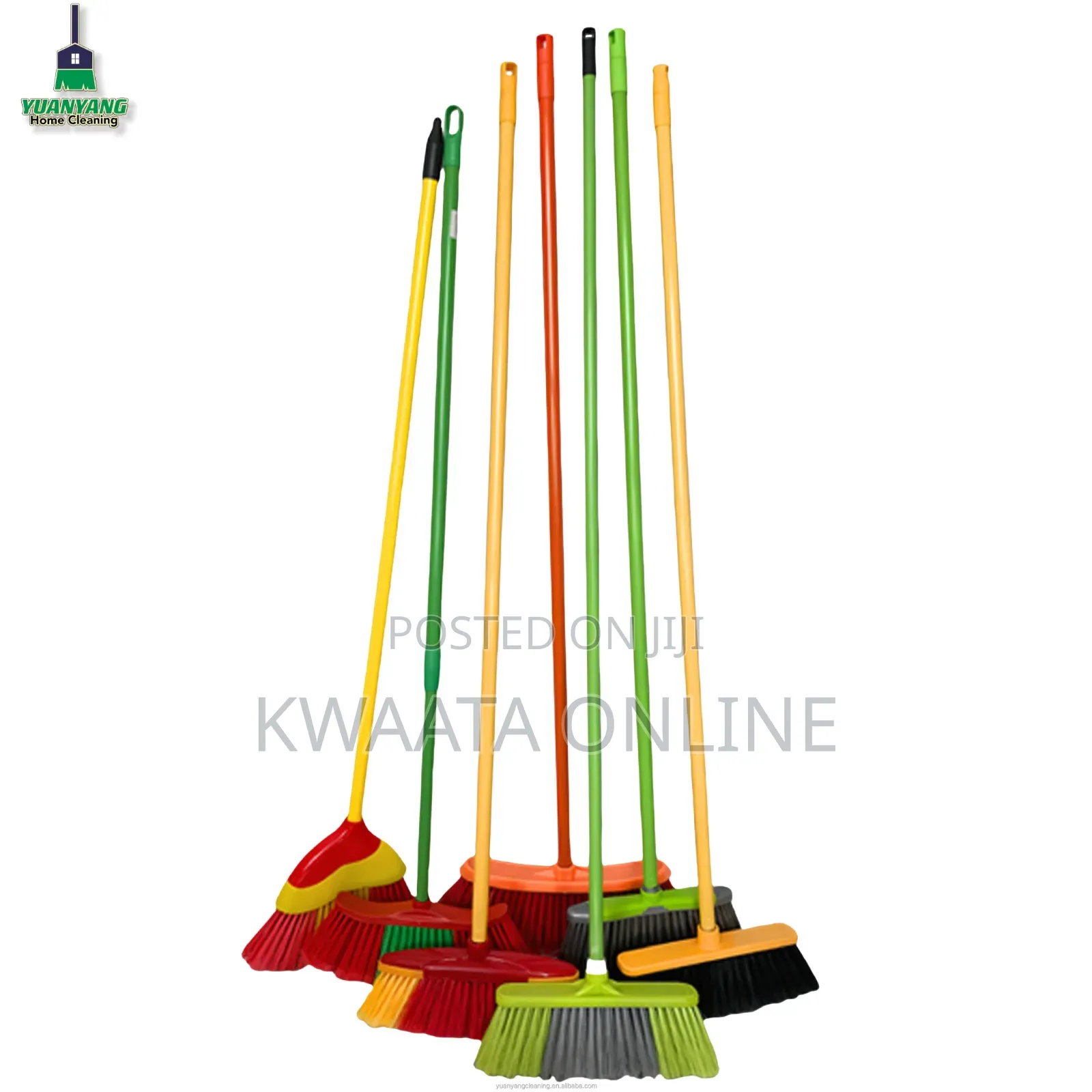 Broom for Indoor Outdoor Lightweight, Long Handle for Tile, Floors