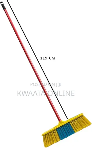 Broom for Indoor Outdoor Lightweight, Long Handle for Tile, Floors