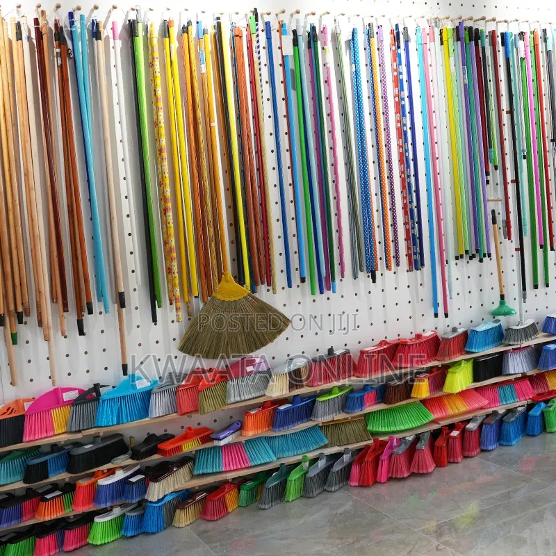 Plastic Broom Wails Cleaning Broom Long Handle Floor Sweeper