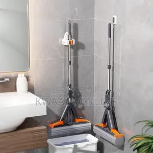 Pva Sponge Mop With Butterfly Head | Self-Wringing, Floor, Windows