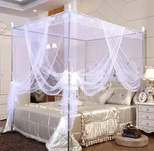 Square Mosquito Net With Poles White