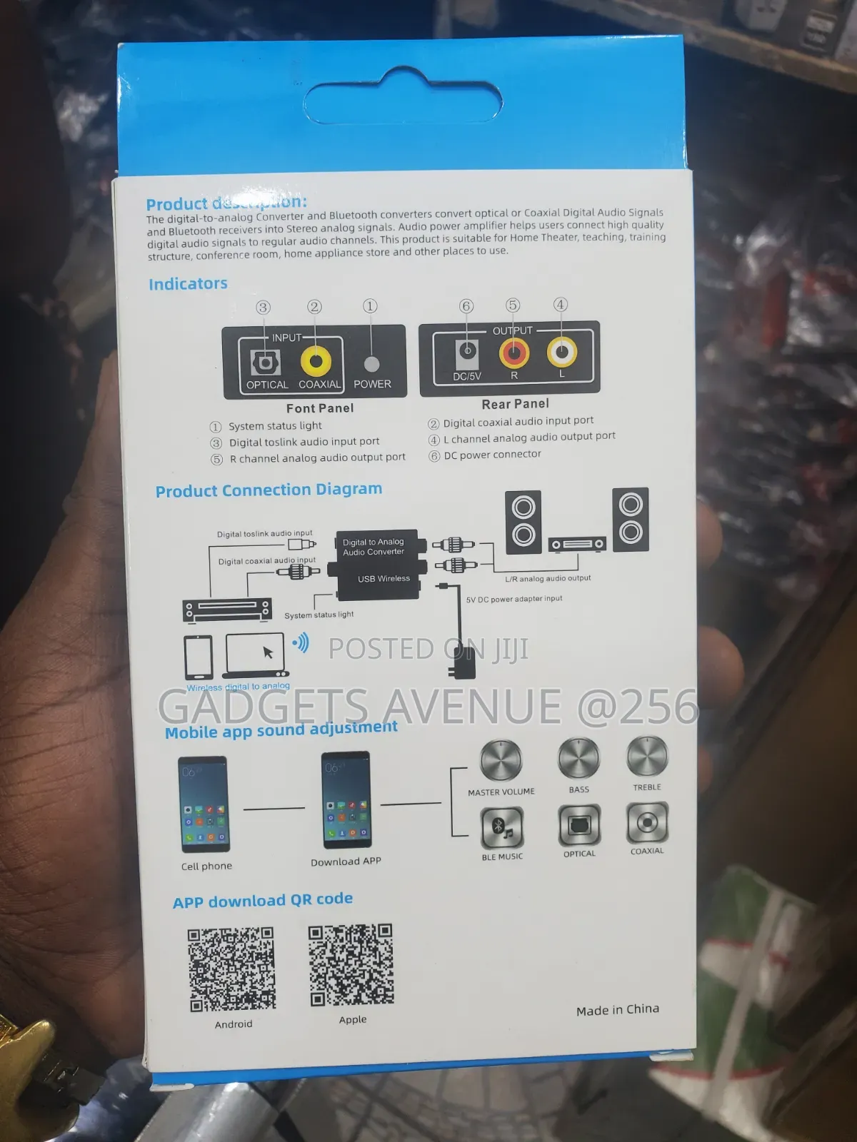 Digital to Analog Audio Converter With Bluetooth 5.0 Functionality