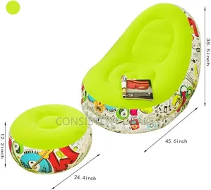 Flocking Outdoor Folding Sofa, Inflatable Lazy Sofa