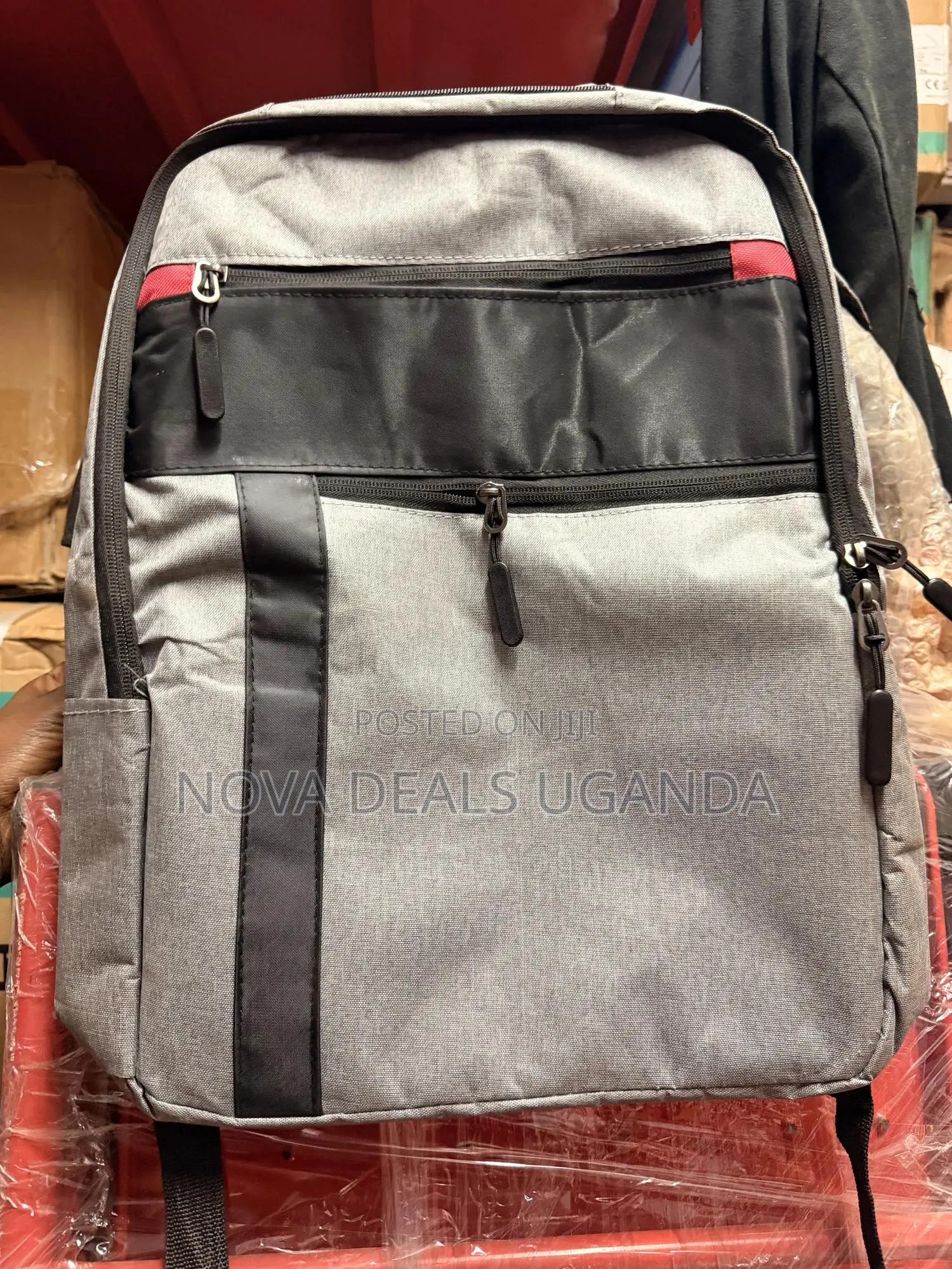 Gray Backpack Stylish Multipurpose School Travel Bag