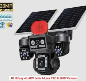 Solar Camera 4lens With Siren of 50m