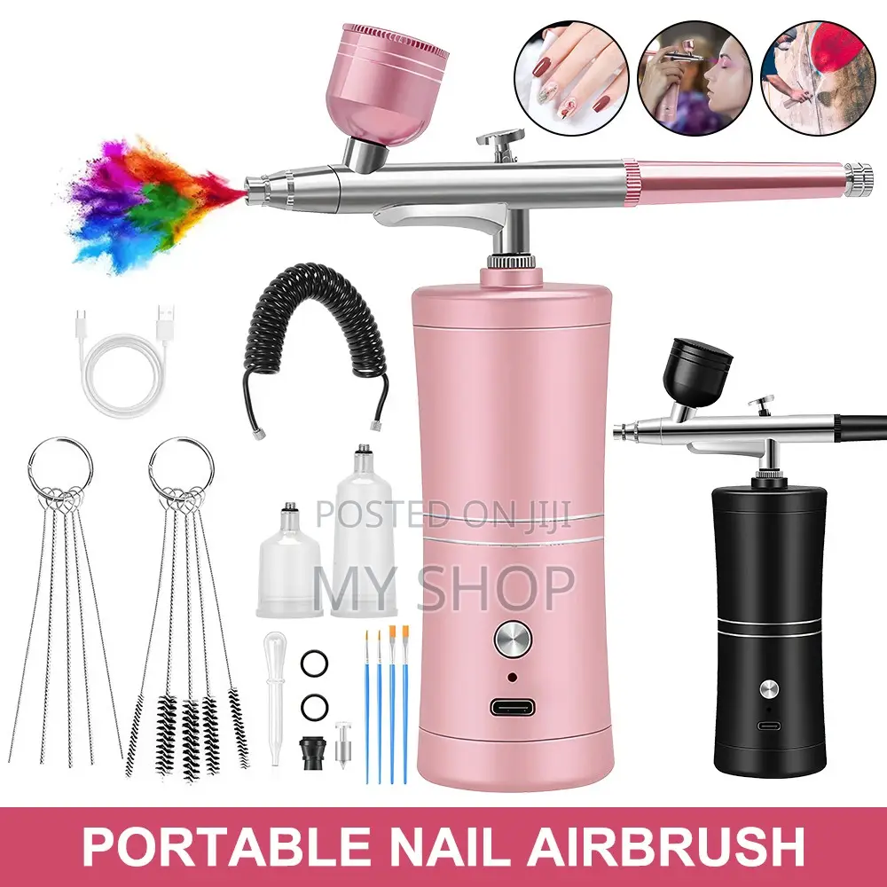 Rechargeable Air Brush Kit + Air Compressor Airbrush for Nails