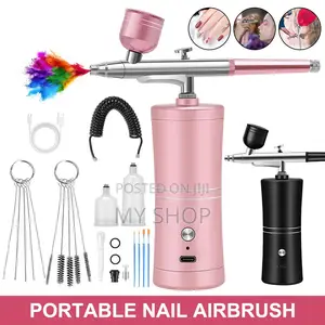 Rechargeable Air Brush Kit + Air Compressor Airbrush for Nails
