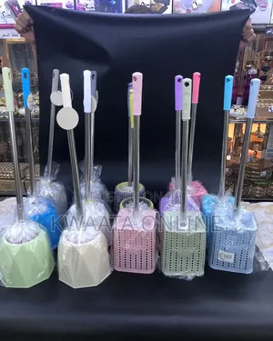 Toilet Brush With Imported Stainless Steel Handle Assorted Colors