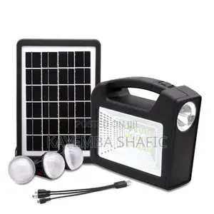 Easy Power Solar Lighting System /, Usb Cable Port, 3 Bulbs