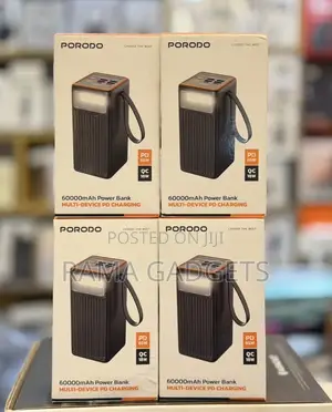 Porodo 60000mah Power Banks, Featuring Multidevice Power Delivery (Pd)