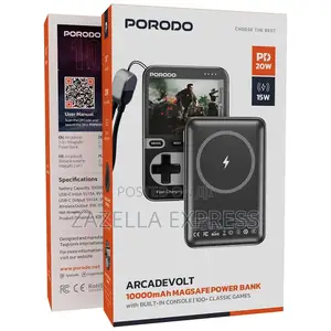 Porodo Arcadevolt Console 10,00mah Magsafe Powerbank With Builtin Game