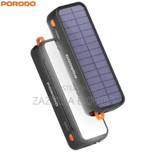 Porodo 20000mah Solar Powered 22.5w Powerbankwith Multimode Flashlight