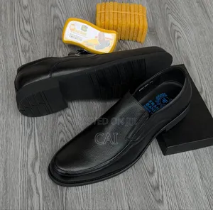 Franco Banetti Black Leather Slip-on Formal Shoes