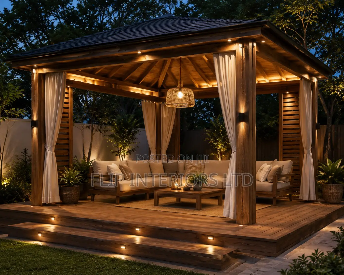Luxury Wooden Gazebo Design
