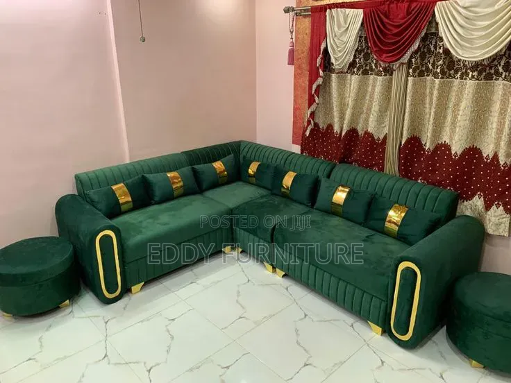 Green Sofa L Shape Design