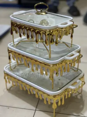 Luxury 3pc Ceramic Chafing Dishes / Buffet Food Warmer Set