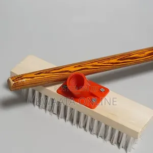 Hard Broom Garden Sweeping Brush With Long Handle Stick
