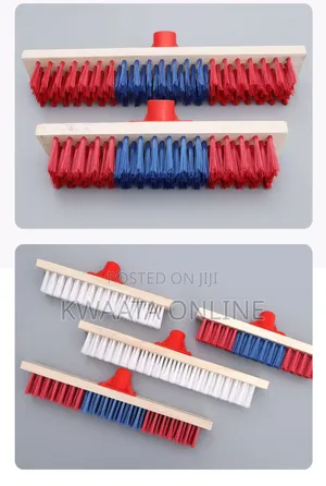 Hard Broom Garden Sweeping Brush With Long Handle Stick