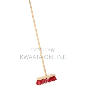 Hard Broom Garden Sweeping Brush With Long Handle Stick