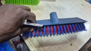 Hard Broom Garden Sweeping Brush With Long Handle Stick