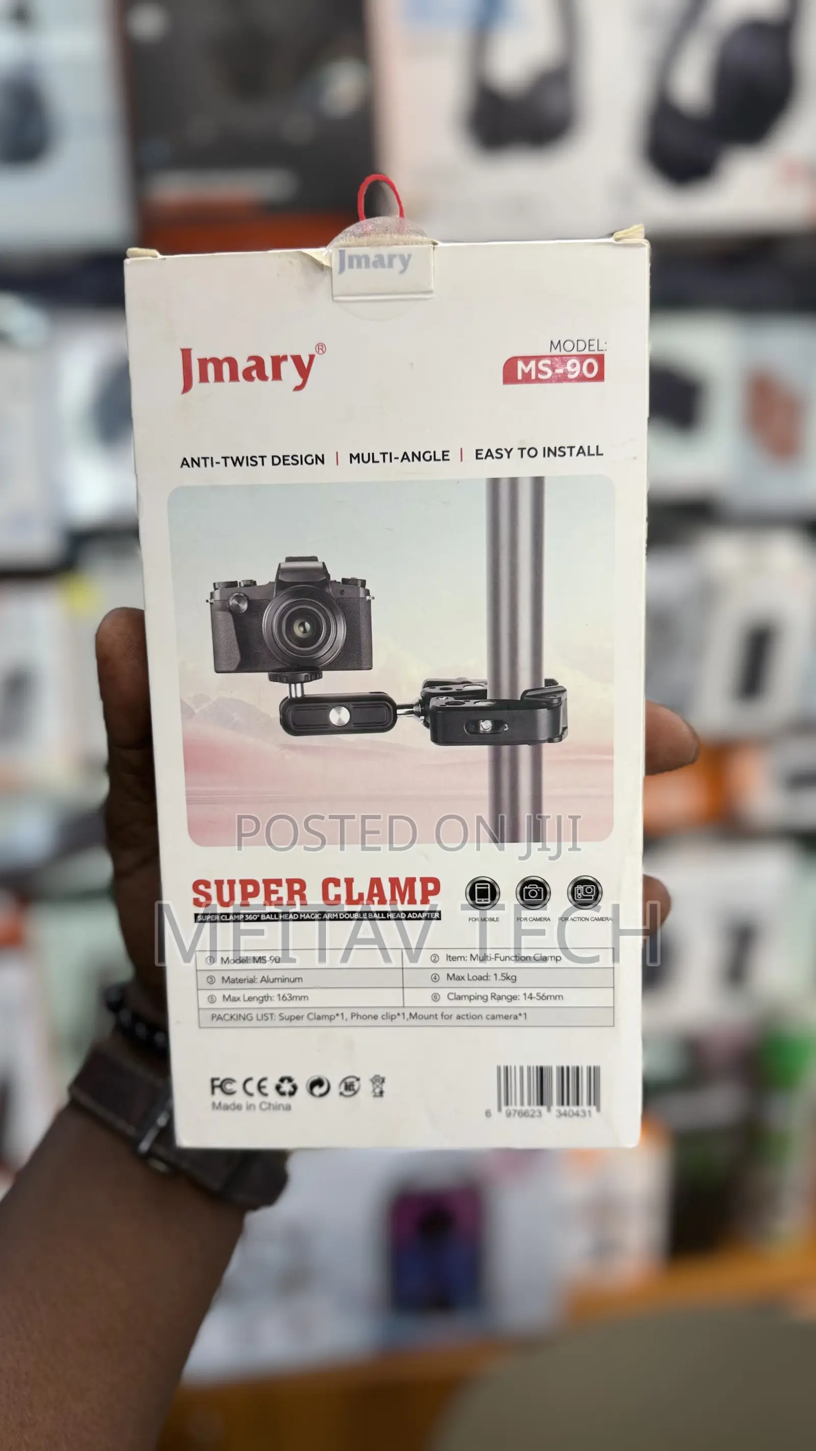 Jmary Ms-90 Super Clamp, For Action Cameras,Etc