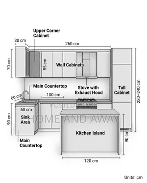 Simple Wooden Kitchen Cabinets Set Up in Any Colour 900,000/- A Meter