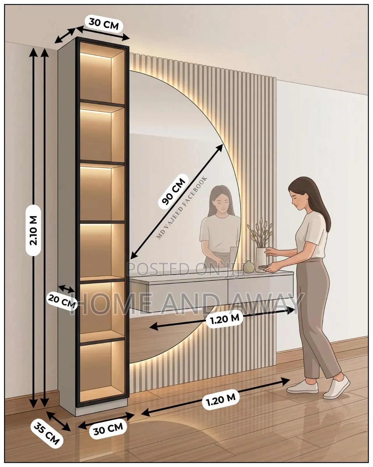Smart Wall Dressing Vanities in Any Colour Order Now