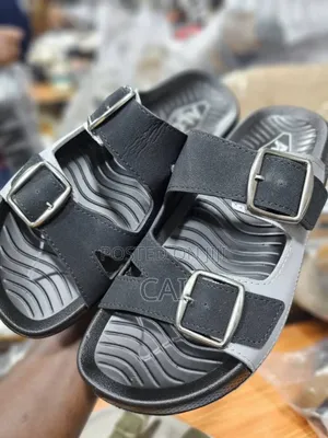 Men's Dual Buckle Comfort Slide Sandals