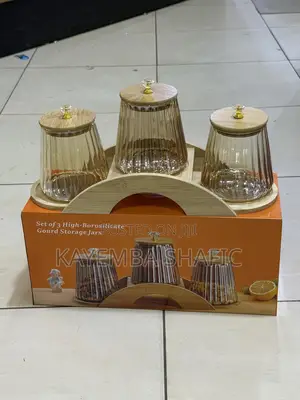 Set of 3 High-Borosilicate Gourd Storage Jars