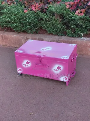 PNK Metallic Medium Suitcase With Rollers