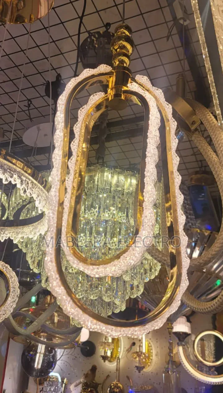 Two Nested Oval Frame Pendant Lights