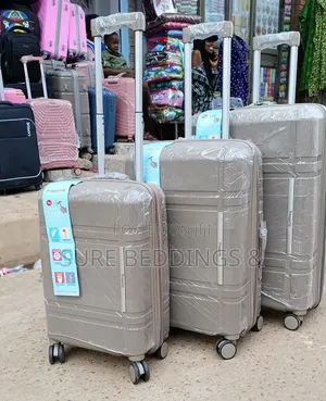 Rubber 3 Pieces Suitcases