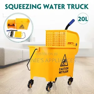 20l Commercial Mop Bucket With Wringer Wheels – Wet Floor Cleaning