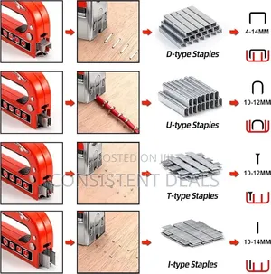 Wiseup 4 in 1 Manual Stapler for Upholstery Wood