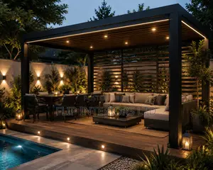 Stylish Poolside Gazebo Design Finishing Services