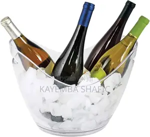 Clear Acrylic Plastic Ice Bucket With Handles