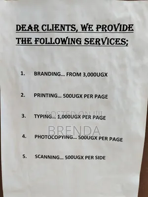 General Printing, Branding, Photocopying, Scanning Etc 
