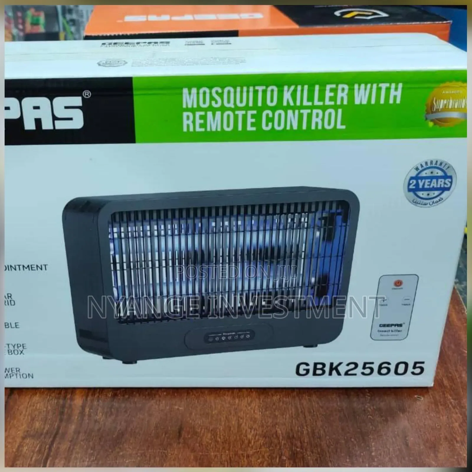 Geepas Gbk25605 Electric Mosquito Killer With a Remote Control.