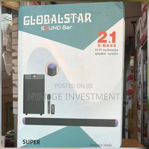 Globalstar 2.1 Speaker, Soundbar, Subwoofer and Wireless Microphone.